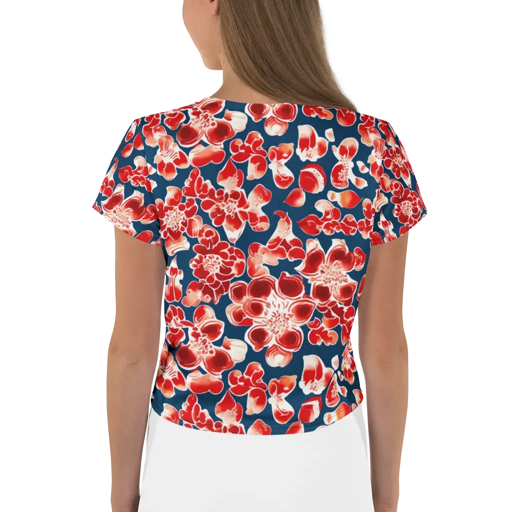 Crimson Midnight on Crop Tee — Back