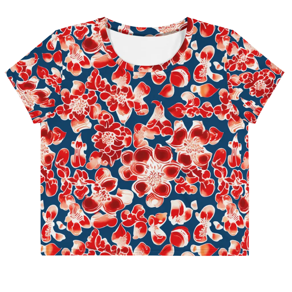 Crimson Midnight on Crop Tee — Front