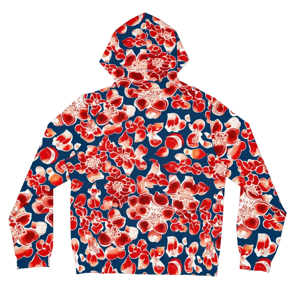 Crimson Midnight on Women's Full-Zip Hoodie — Back