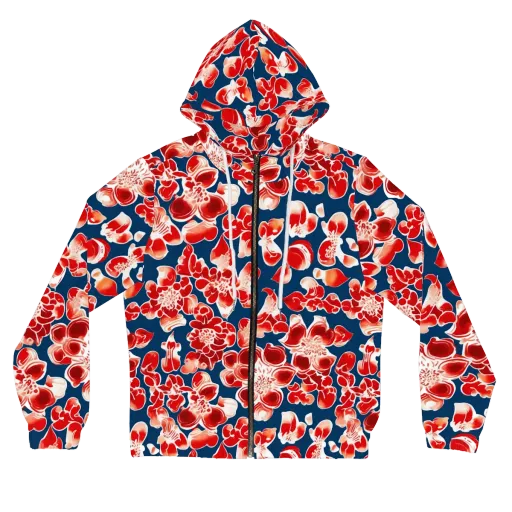 Crimson Midnight on a Women's Full-Zip Hoodie