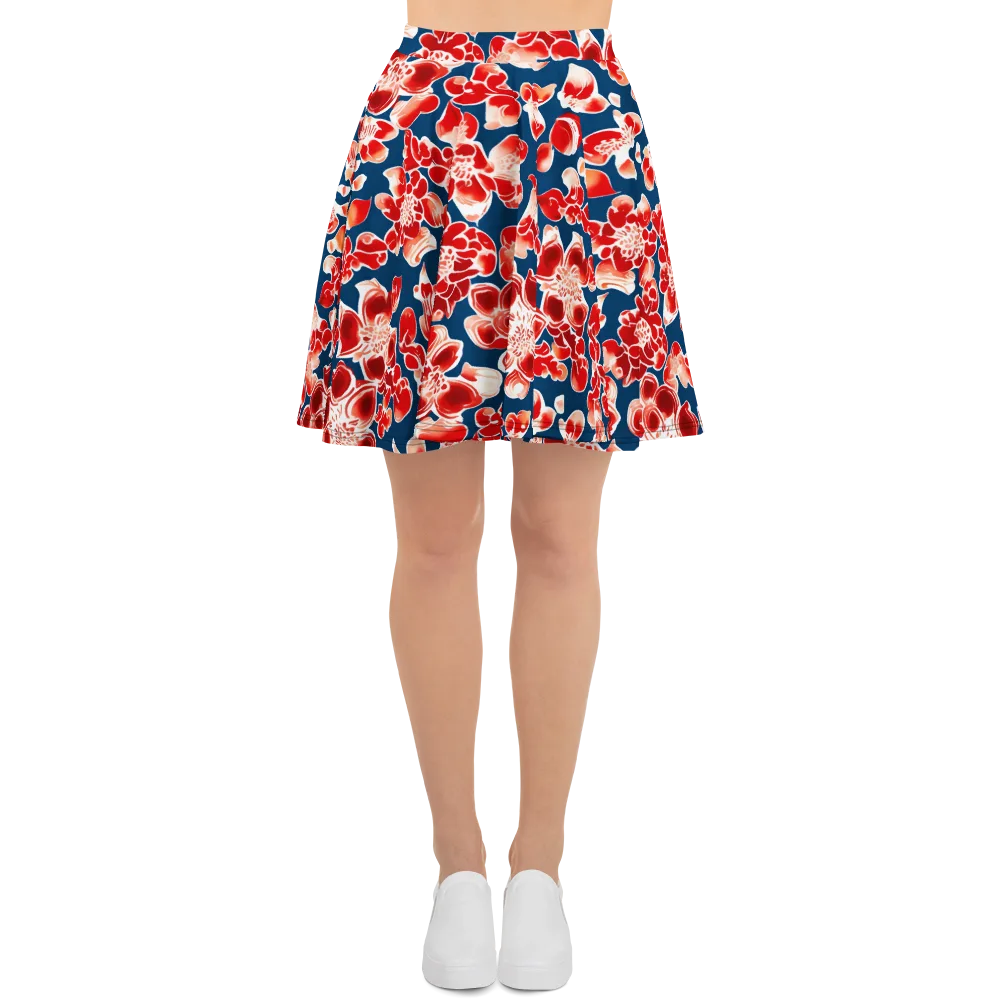 Crimson Midnight on Skater Skirt — Front