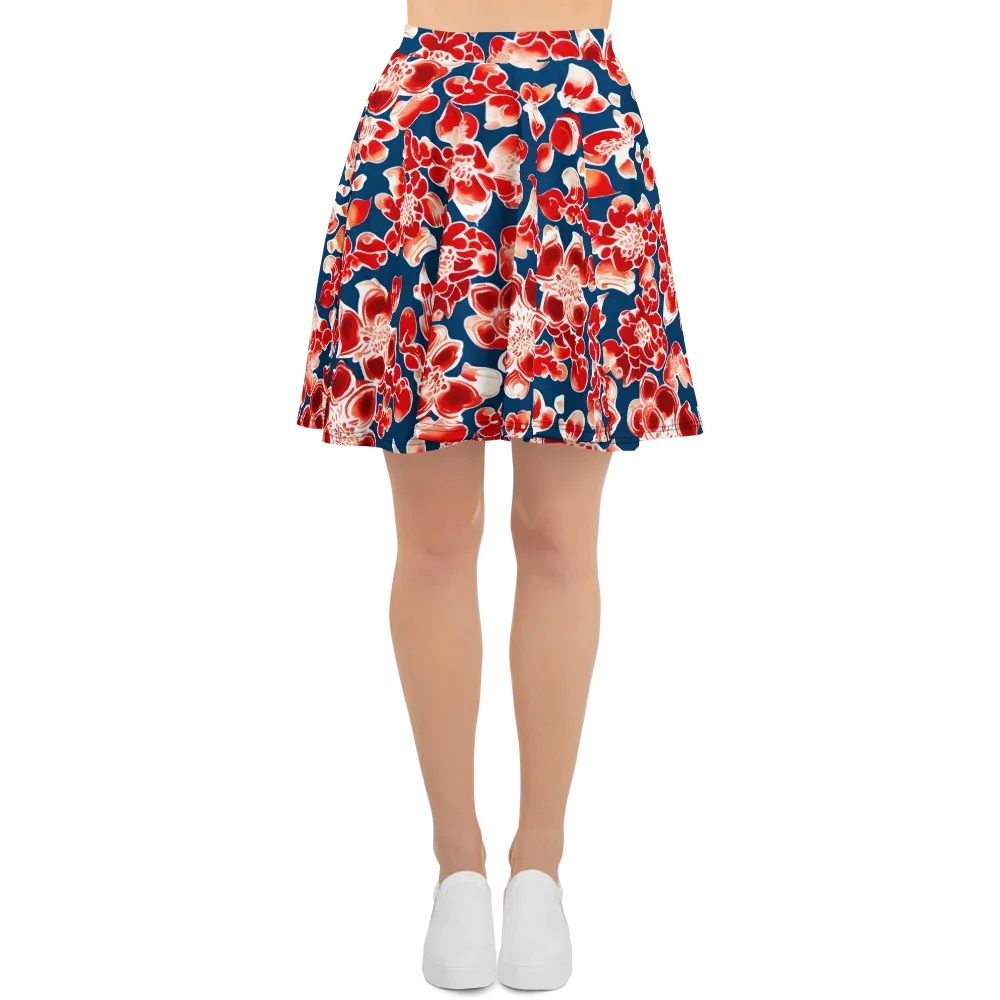 Crimson Midnight on Skater Skirt — Front