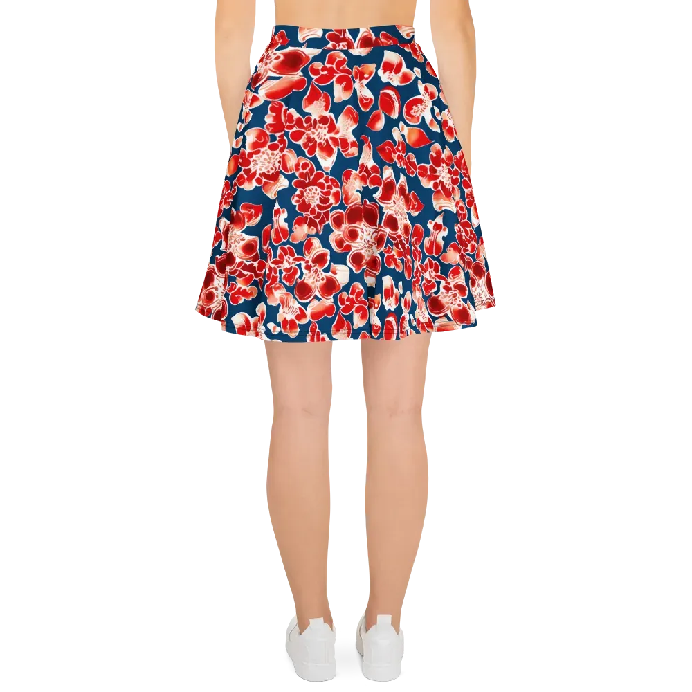 Crimson Midnight on Skater Skirt — Back