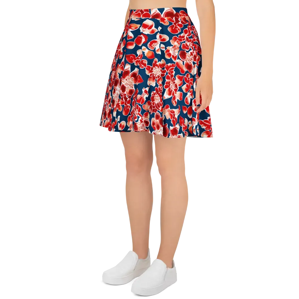 Crimson Midnight on Skater Skirt — Left
