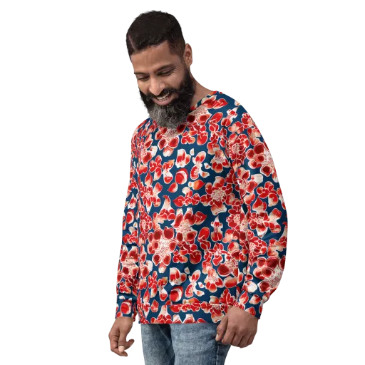 Crimson Midnight on a Sweatshirt
