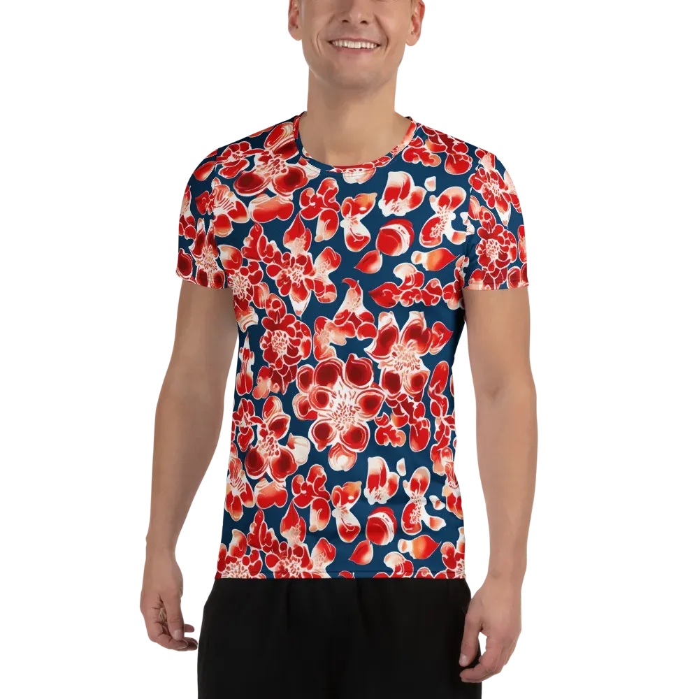 Crimson Midnight on Men's Athletic T-Shirt — Front