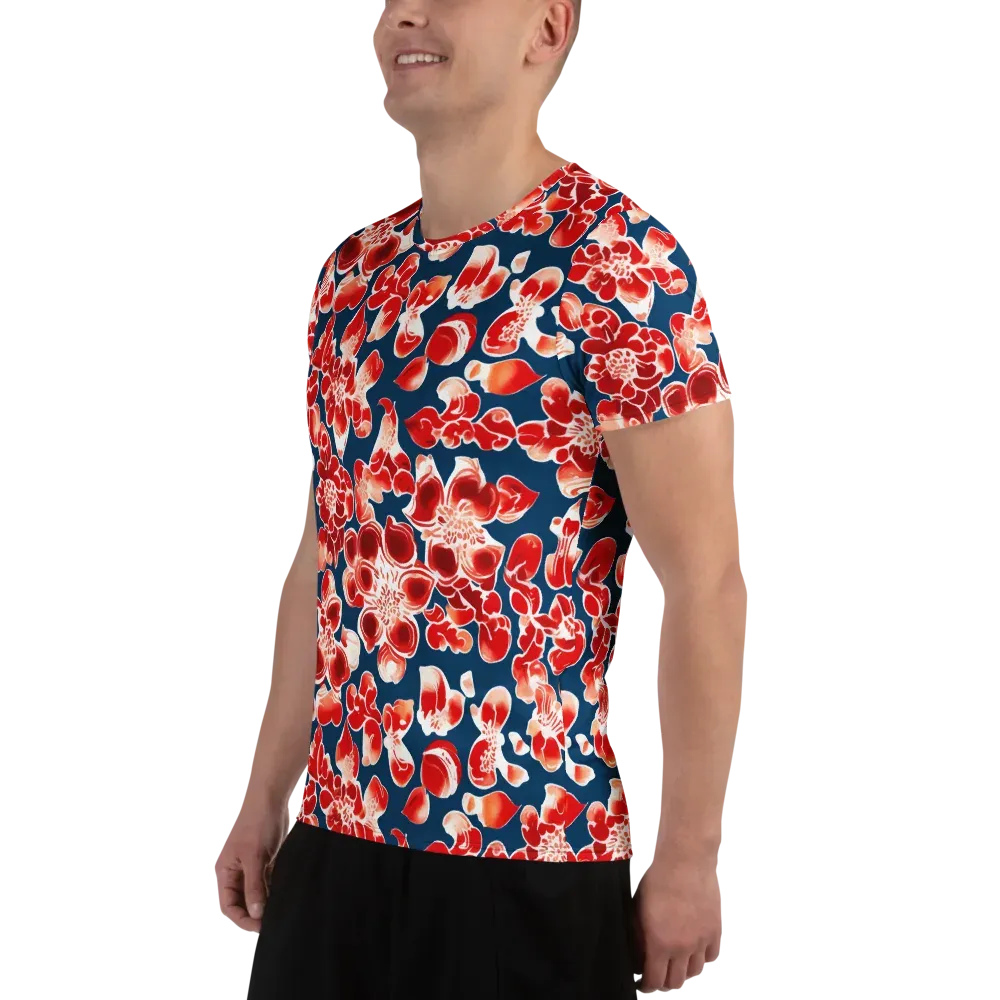 Crimson Midnight on Men's Athletic T-Shirt — Left