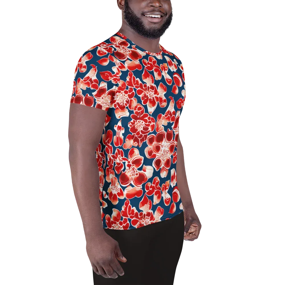 Crimson Midnight on Men's Athletic T-Shirt — Right
