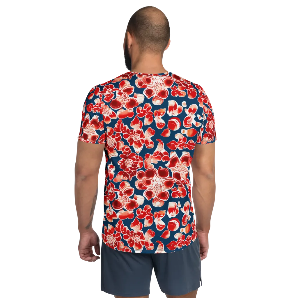 Crimson Midnight on Men's Athletic T-Shirt — Back
