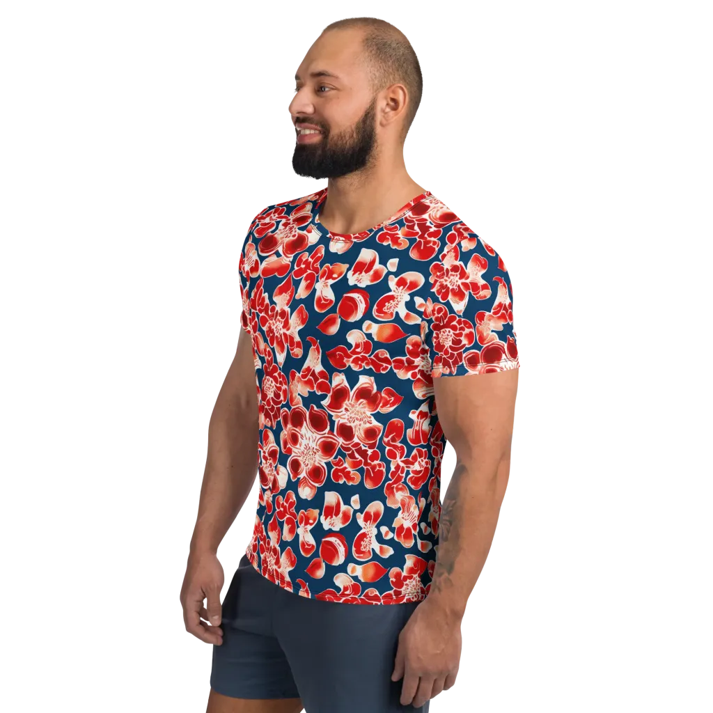 Crimson Midnight on Men's Athletic T-Shirt — Left
