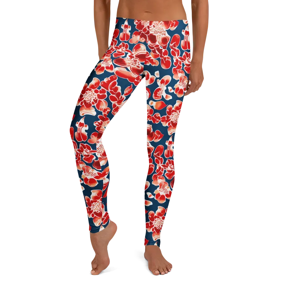 Crimson Midnight on Leggings — Front