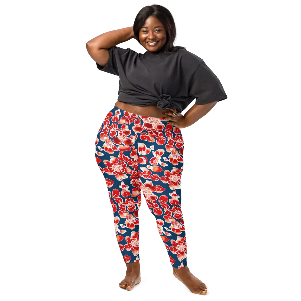 Crimson Midnight on Leggings — Front
