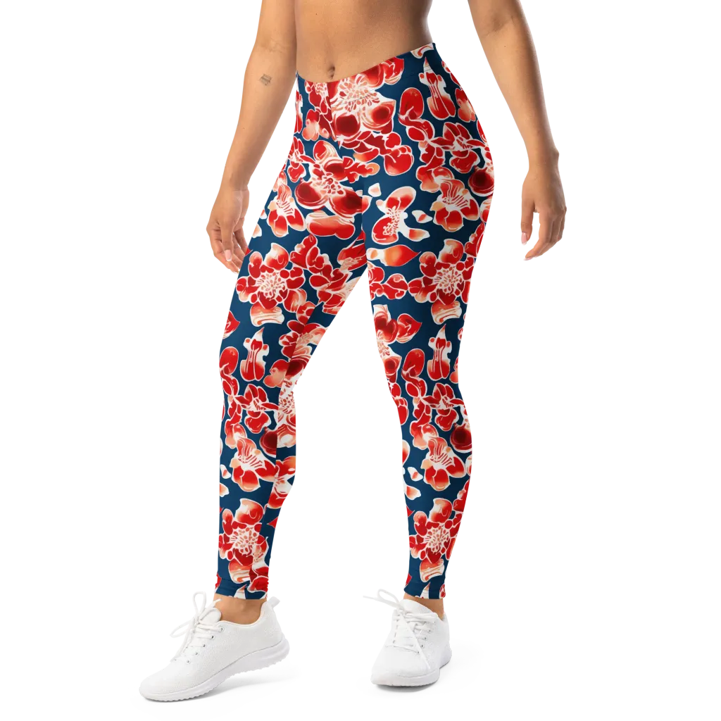 Crimson Midnight on Leggings — Left Front