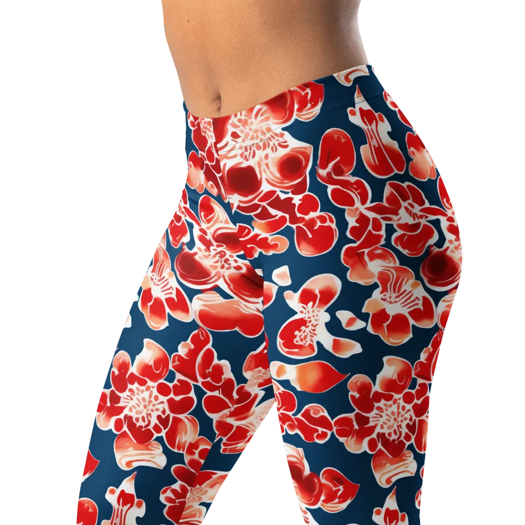 Crimson Midnight on Leggings — Left Front