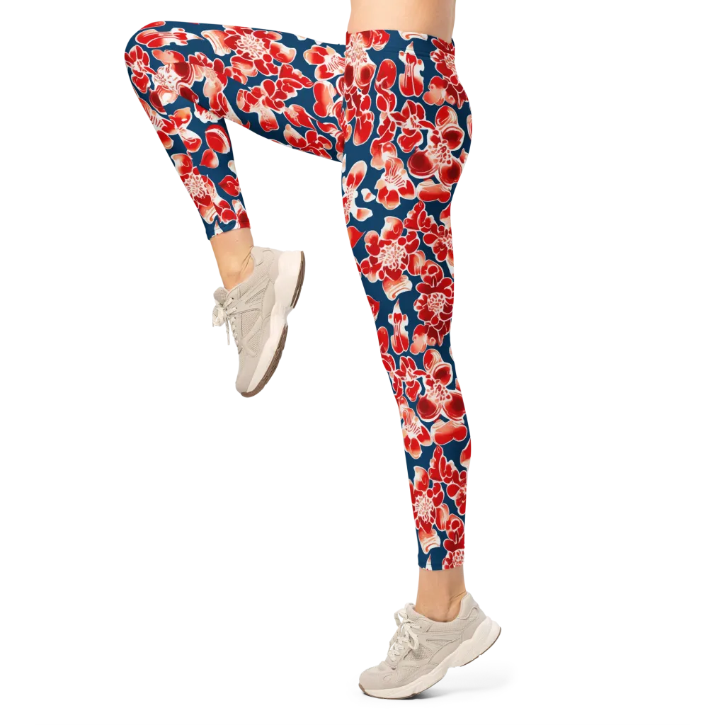 Crimson Midnight on Leggings — Left