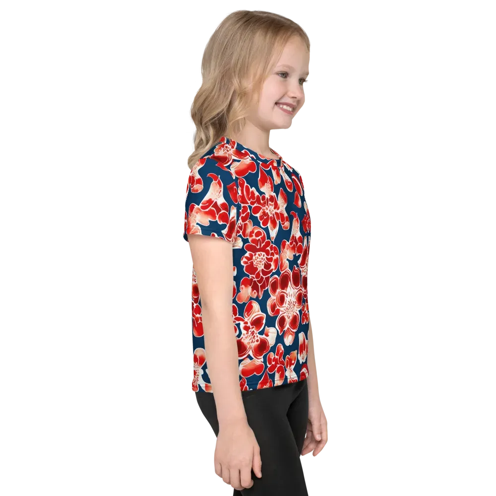 Crimson Midnight on Kids Crew Neck T-Shirt — Right