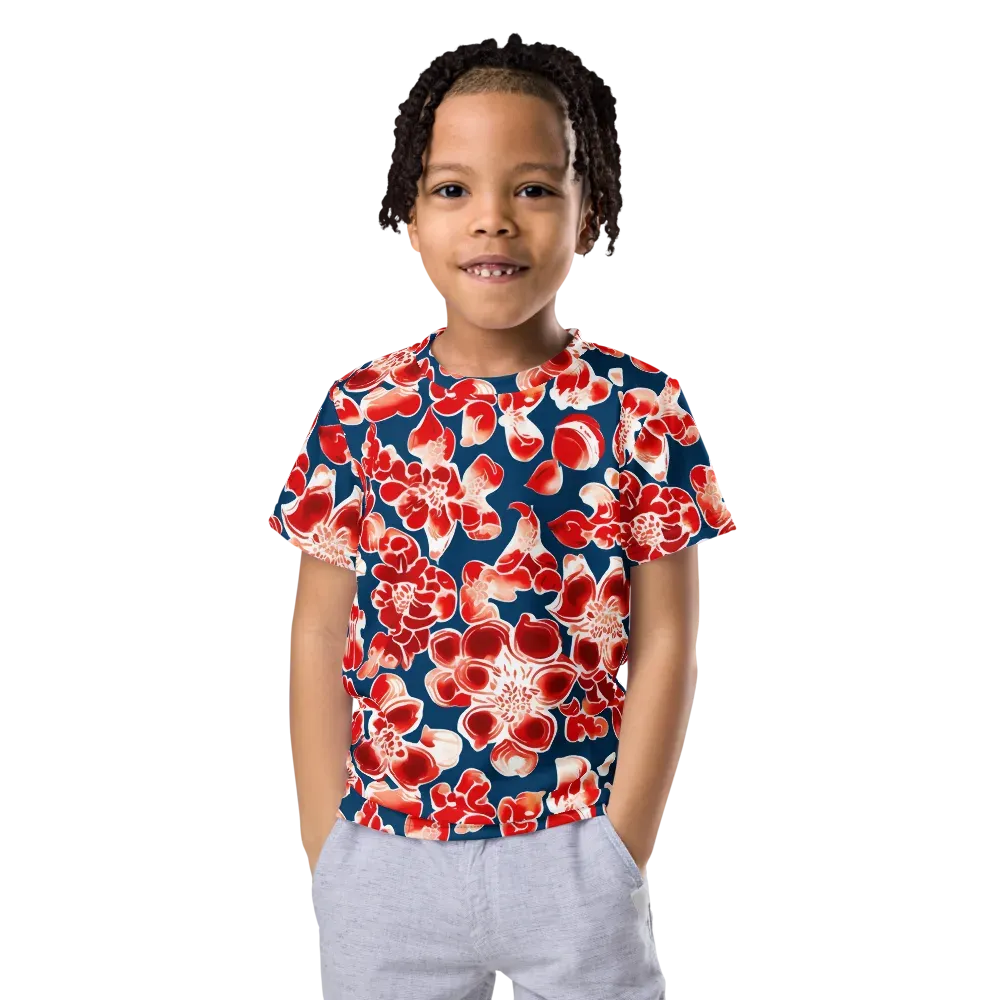 Crimson Midnight on Kids Crew Neck T-Shirt — Front