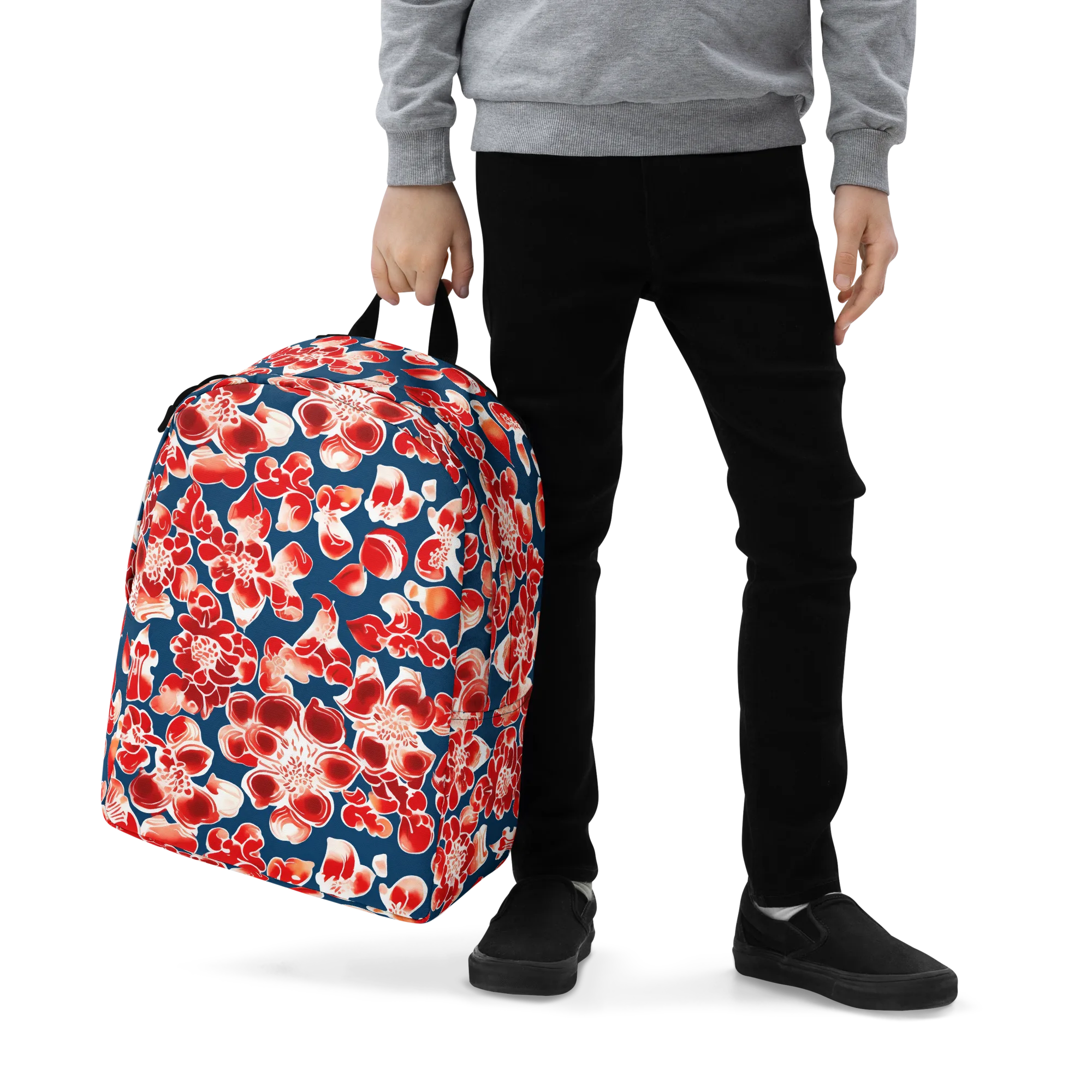 Crimson Midnight on Minimalist Backpack — Zoomed-in