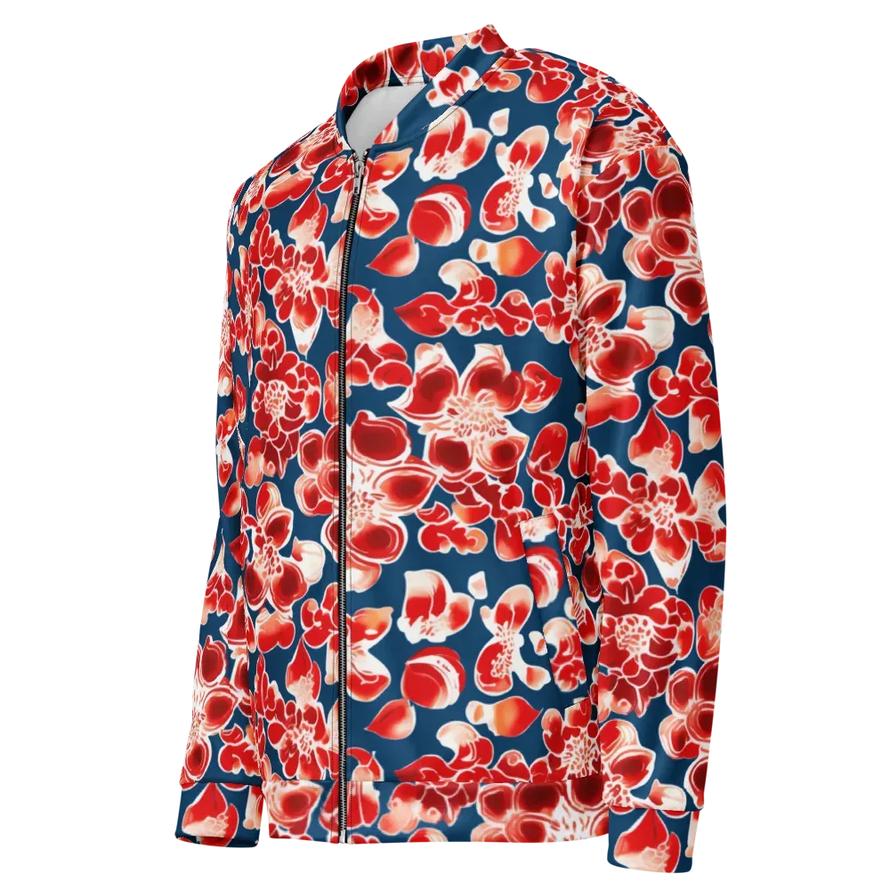 Crimson Midnight on Bomber Jacket — Left Front