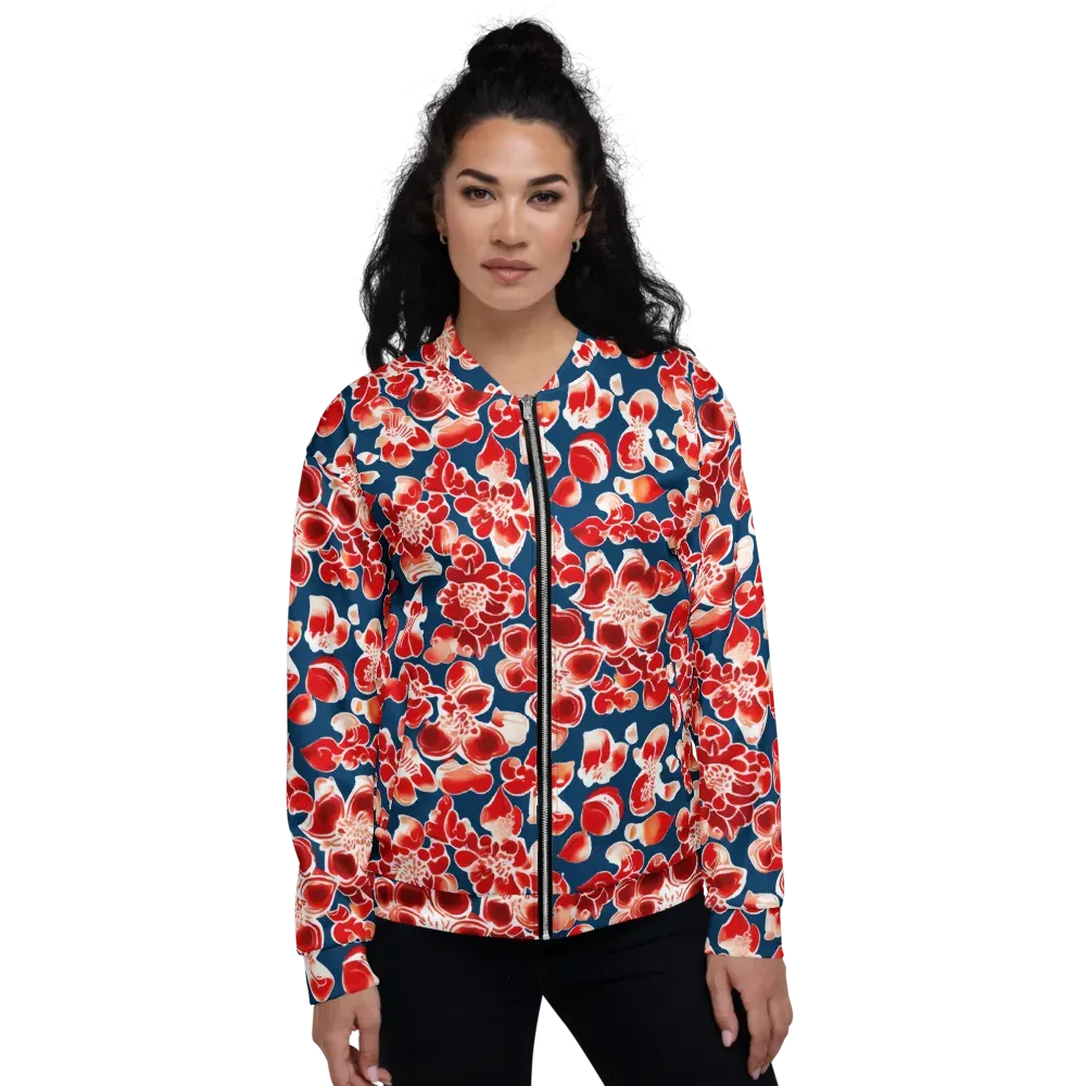 Crimson Midnight on Bomber Jacket — Front