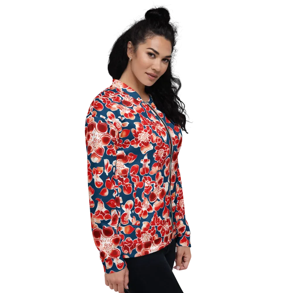Crimson Midnight on Bomber Jacket — Right