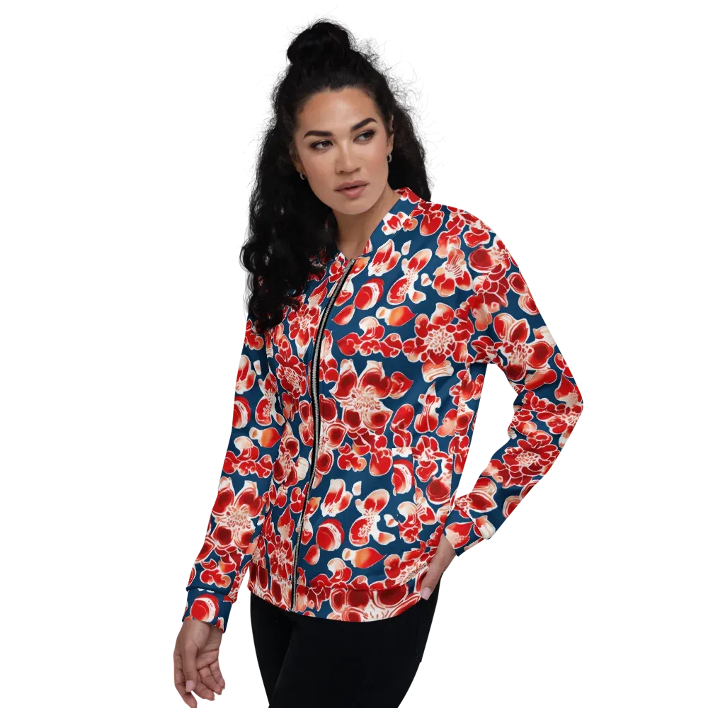Crimson Midnight on Bomber Jacket — Left