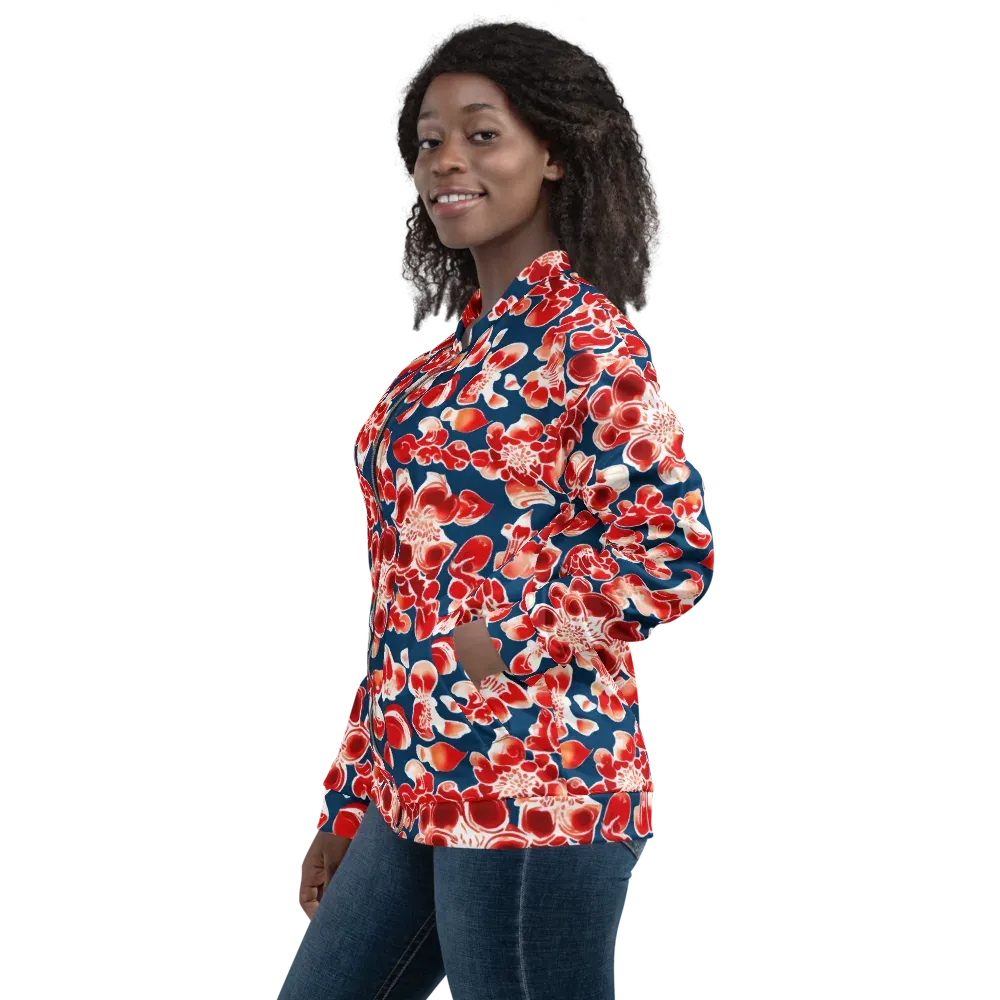 Crimson Midnight on Bomber Jacket — Left