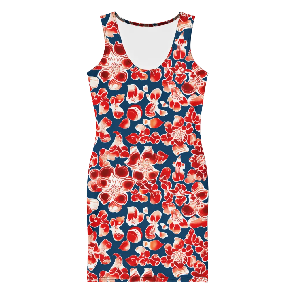 Crimson Midnight on Bodycon Dress — Front