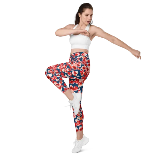 Crimson Midnight on a Leggings with Pockets
