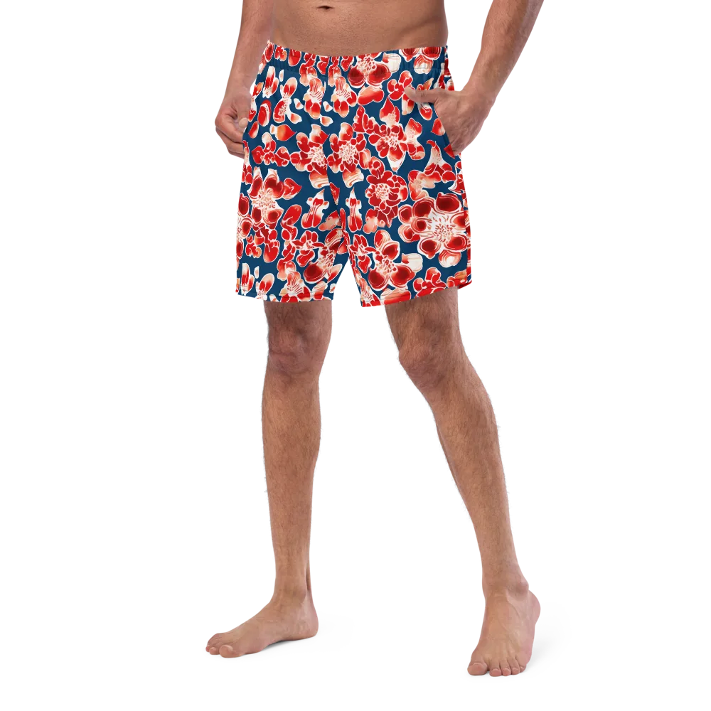 Crimson Midnight on Swim Trunks — Left Front