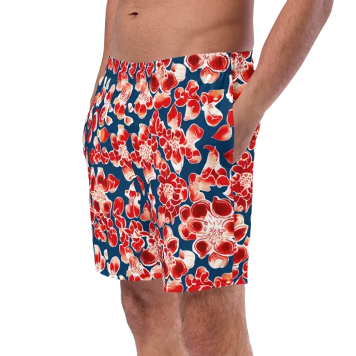 Crimson Midnight on a Swim Trunks