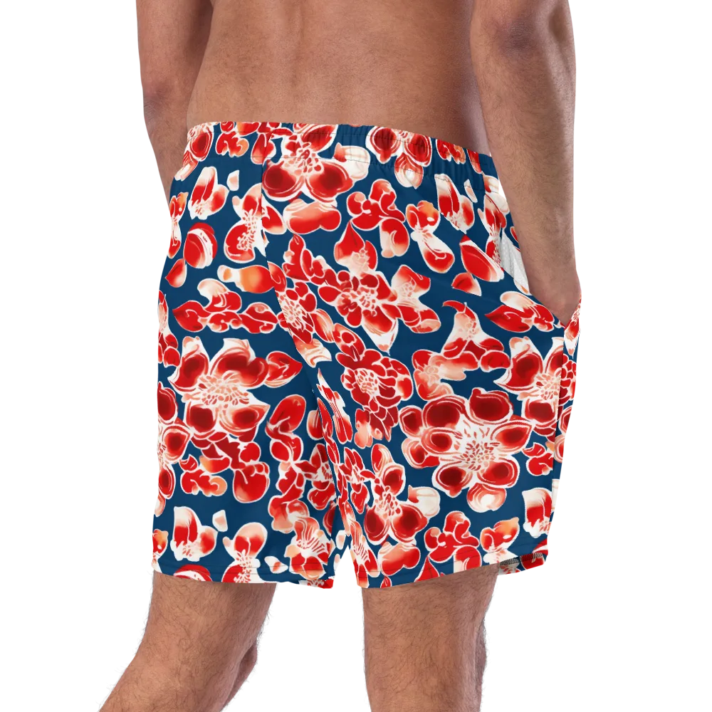 Crimson Midnight on Swim Trunks — Right Back