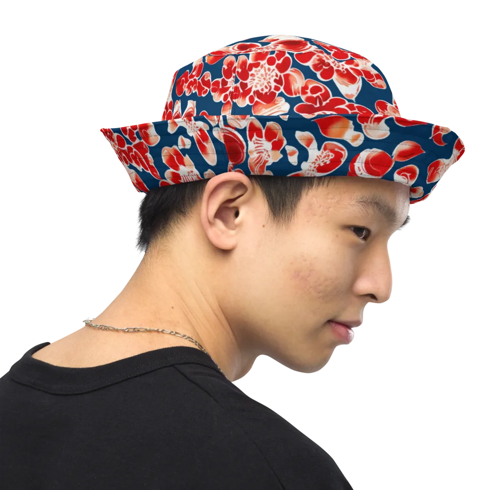 Crimson Midnight on Reversible Bucket Hat — Right Outside