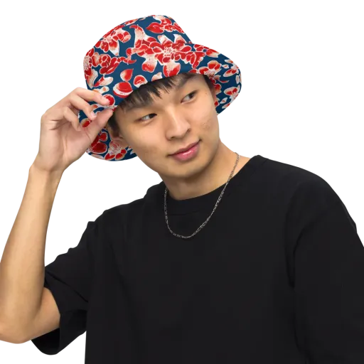Crimson Midnight on a Reversible Bucket Hat