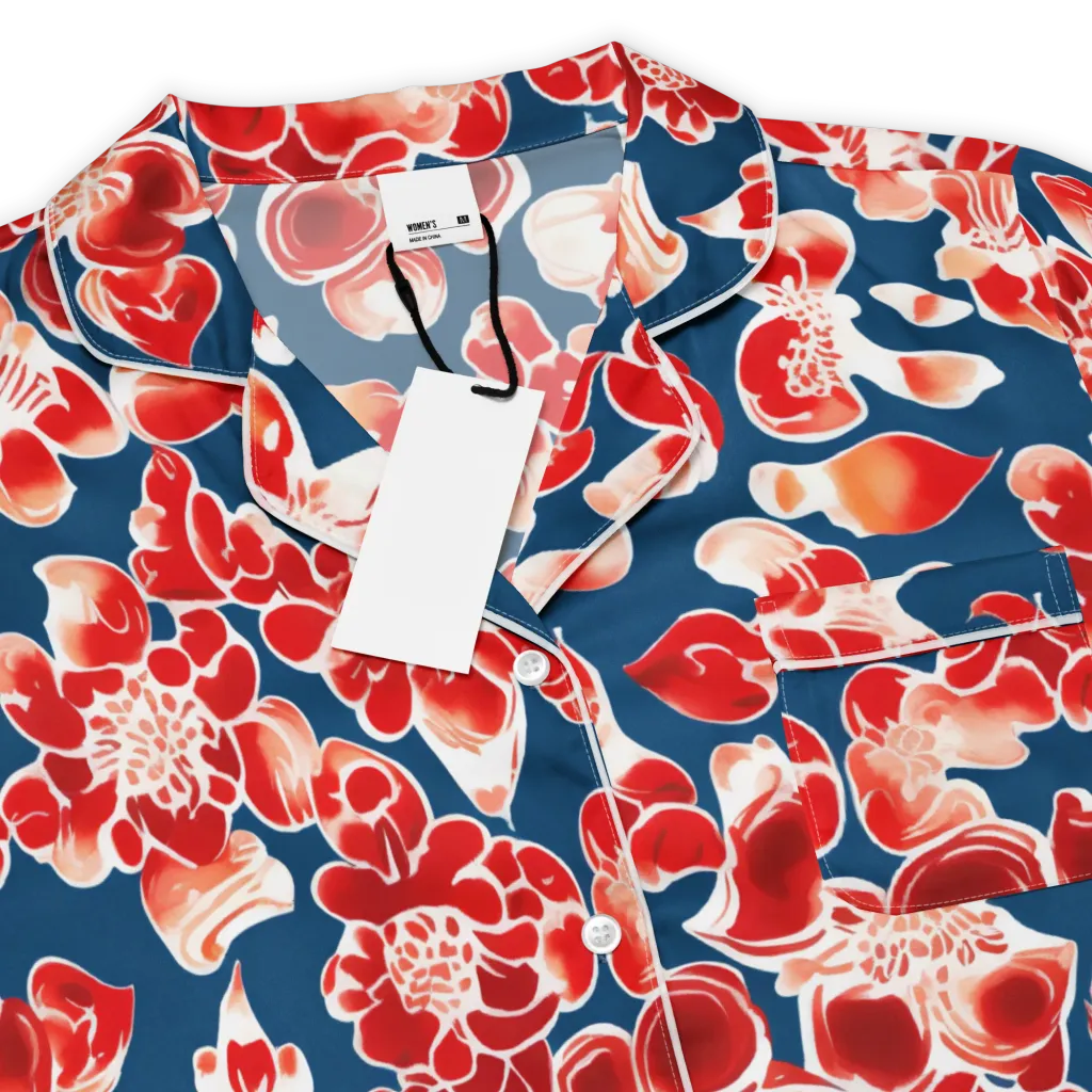 Crimson Midnight on Women's Short Sleeve Pajama Top — Product details