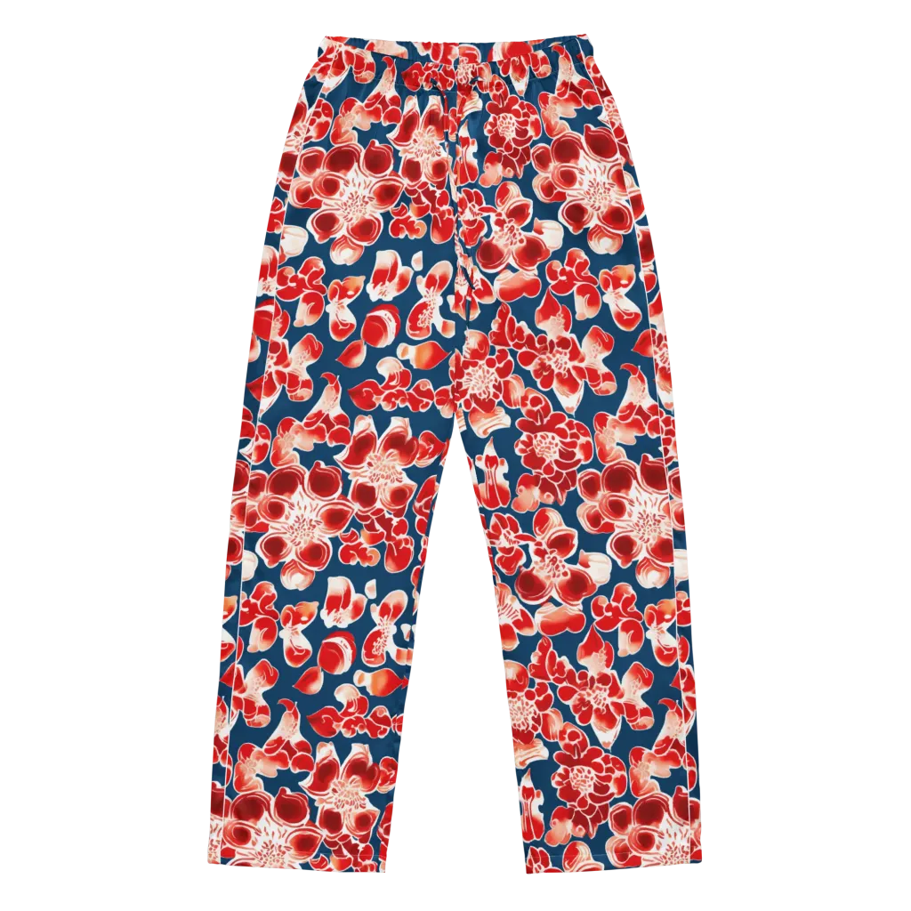 Crimson Midnight on Women's Pajama Pants — Front
