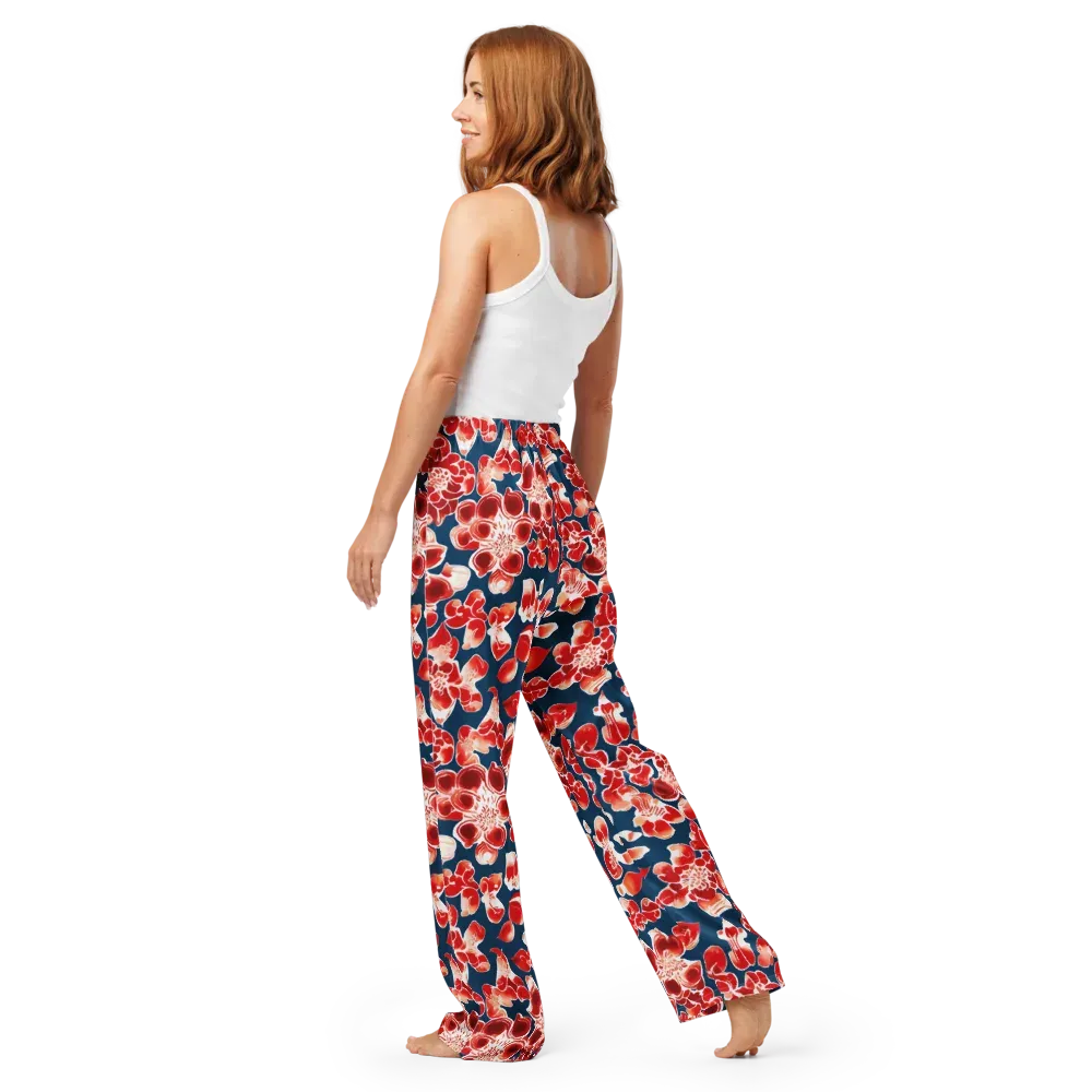 Crimson Midnight on Women's Pajama Pants — Back