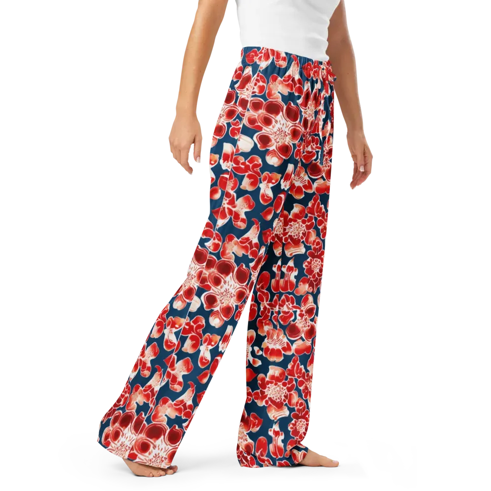 Crimson Midnight on Women's Pajama Pants — Right Front