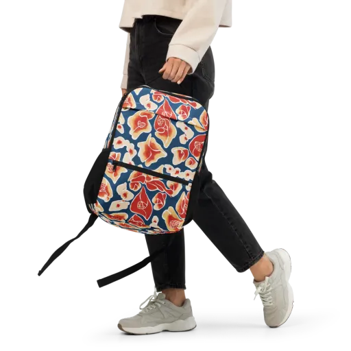 Navy Bloom on a Utility Backpack