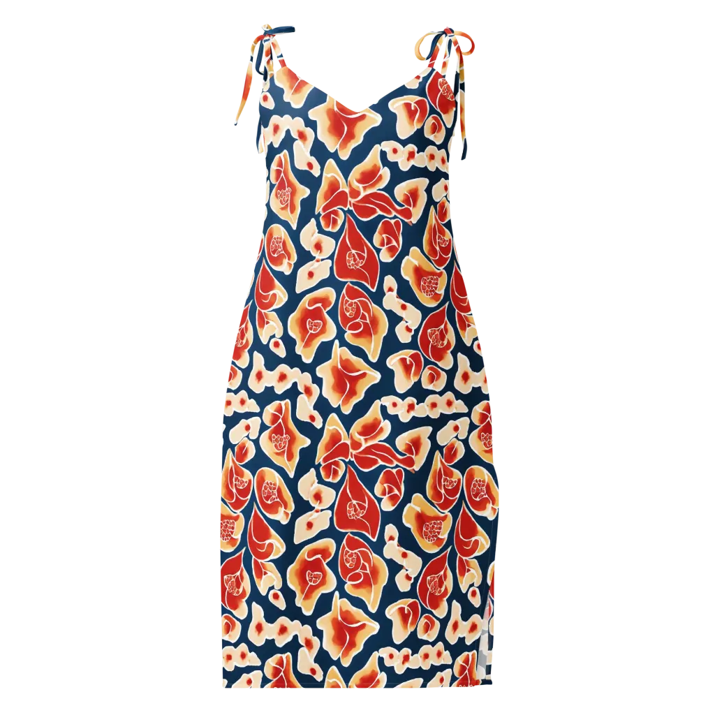 Navy Bloom on Slip Dress — Front