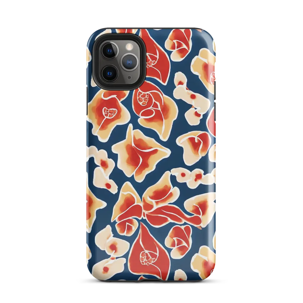 Navy Bloom on Tough Case for iPhone® — Front