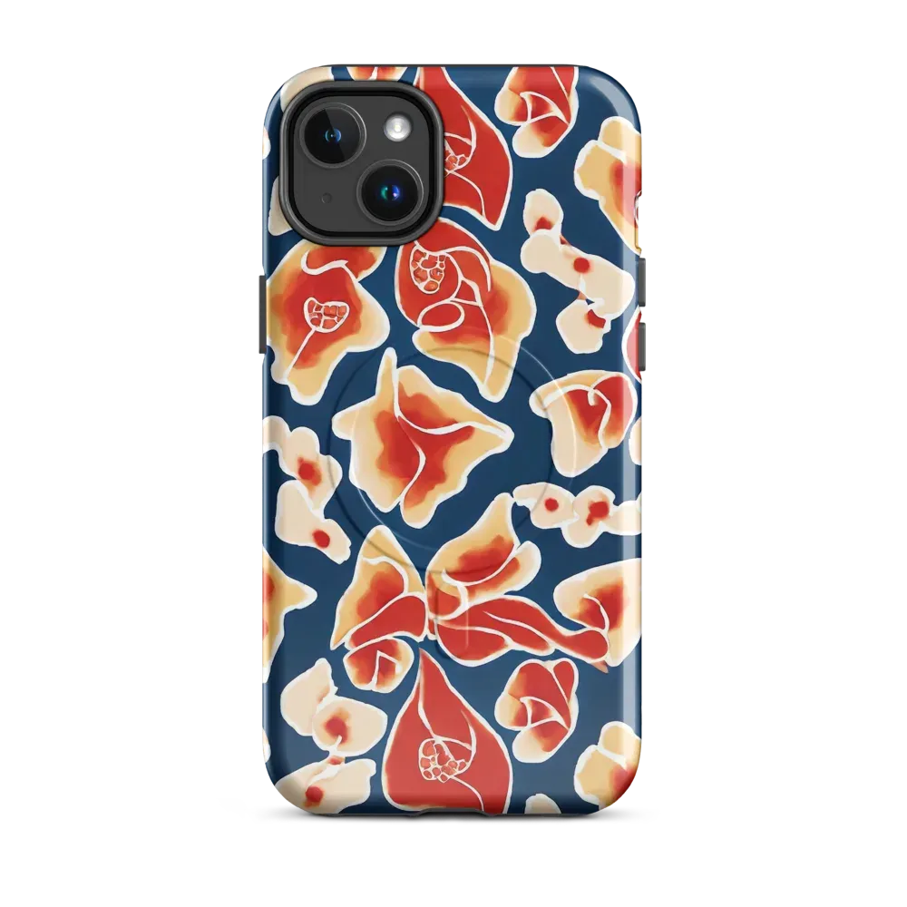 Navy Bloom on MagSafe Tough Case for iPhone® — Front