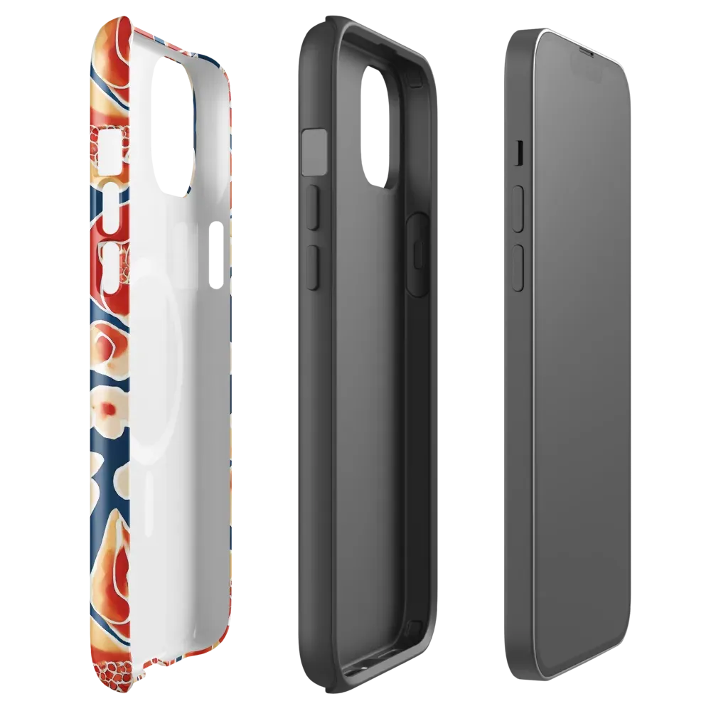 Navy Bloom on MagSafe Tough Case for iPhone® — Front