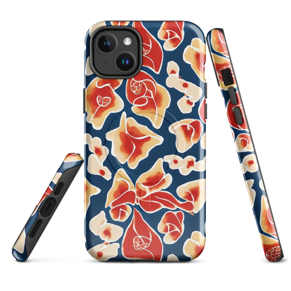 Navy Bloom on MagSafe Tough Case for iPhone® — Front