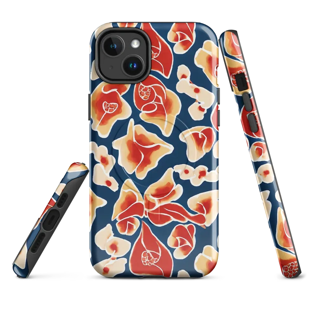 Navy Bloom on MagSafe Tough Case for iPhone® — Front