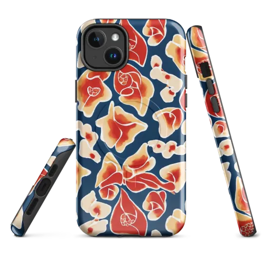 Navy Bloom on a MagSafe Tough Case for iPhone®