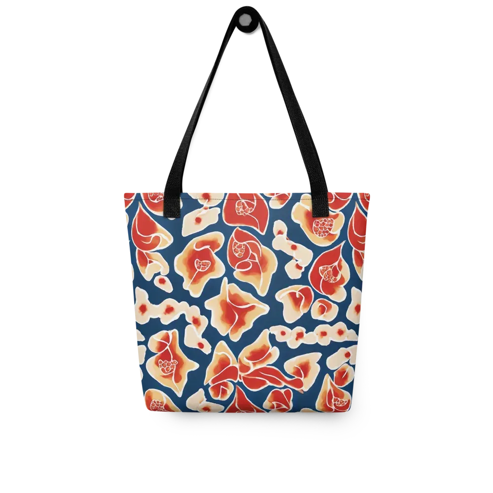 Navy Bloom on Tote Bag — Front