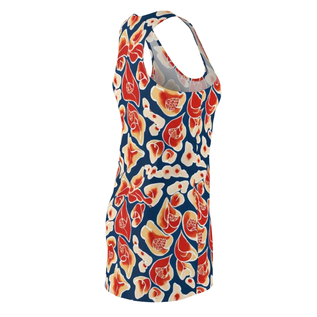 Navy Bloom on Racerback Dress — Back Side