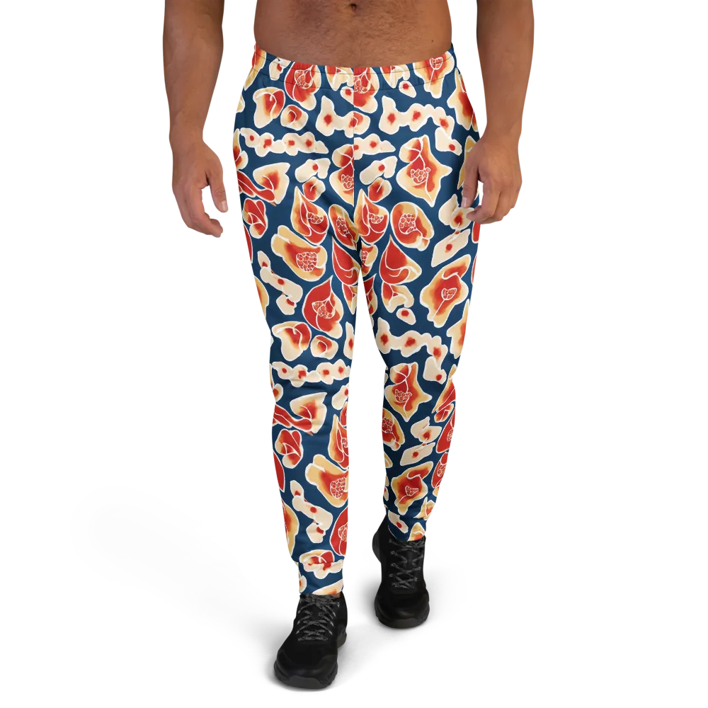 Navy Bloom on Men's Joggers — Front