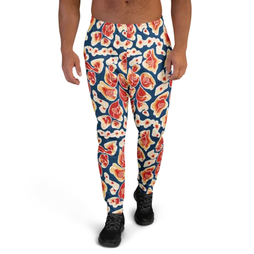 Navy Bloom on a Men's Joggers